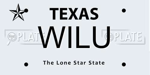 WILU Texas License Plate