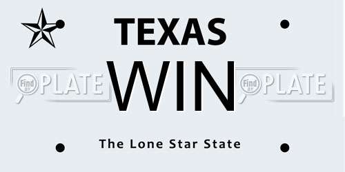 WIN Texas License Plate