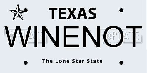 WINENOT Texas License Plate