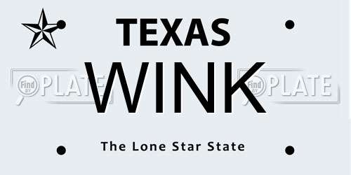 WINK Texas License Plate