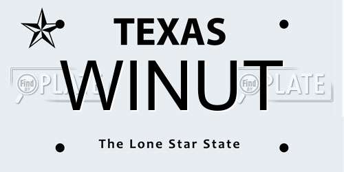 WINUT Texas License Plate