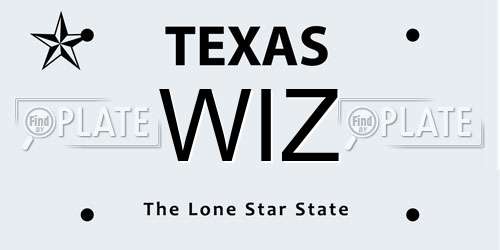 WIZ Texas License Plate