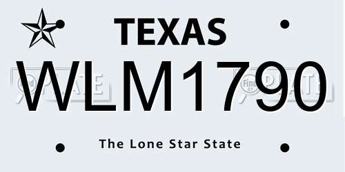WLM1790 Texas License Plate
