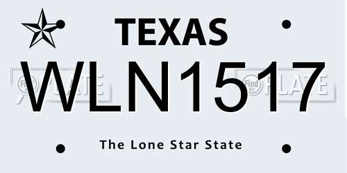 WLN1517 Texas License Plate