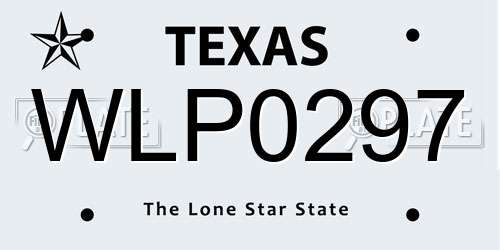 WLP0297 Texas License Plate