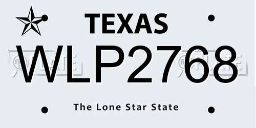 WLP2768 Texas License Plate