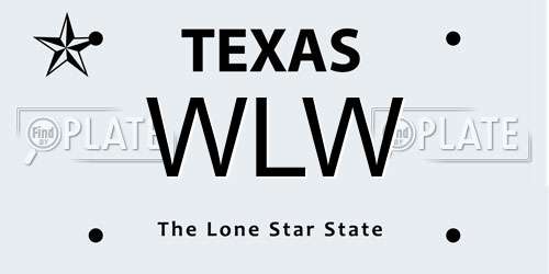 WLW Texas License Plate
