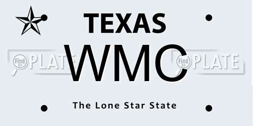 WMC Texas License Plate