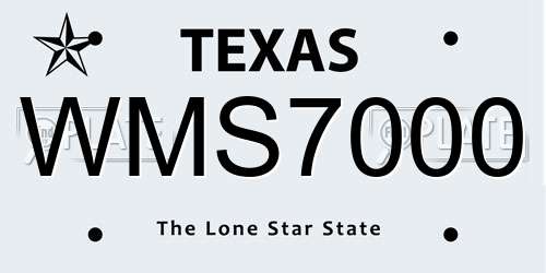 WMS7000 Texas License Plate