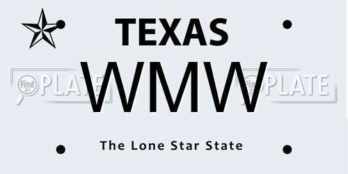 WMW Texas License Plate