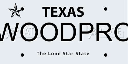 WOODPRO Texas License Plate