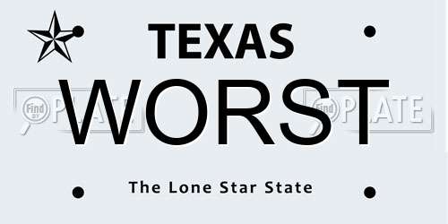 WORST Texas License Plate