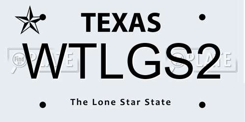 WTLGS2 Texas License Plate