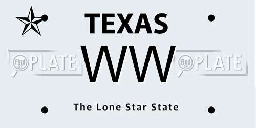 WW Texas License Plate
