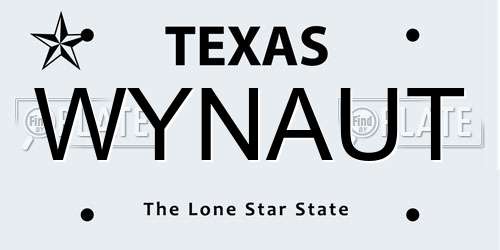 WYNAUT Texas License Plate