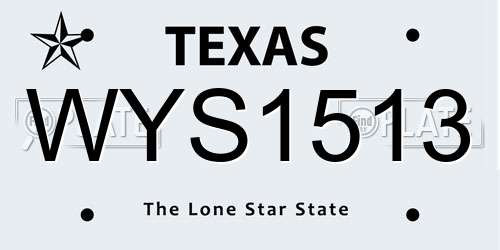 WYS1513 Texas License Plate