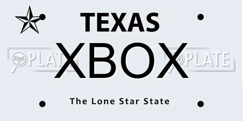 XBOX Texas License Plate