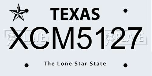XCM5127 Texas License Plate