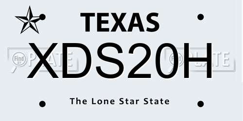 XDS20H Texas License Plate