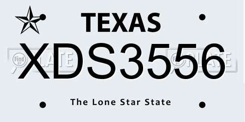 XDS3556 Texas License Plate