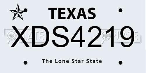 XDS4219 Texas License Plate