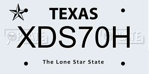 XDS70H Texas License Plate