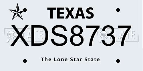 XDS8737 Texas License Plate