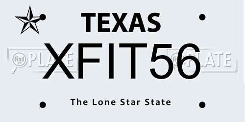 XFIT56 Texas License Plate