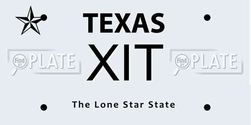 XIT Texas License Plate