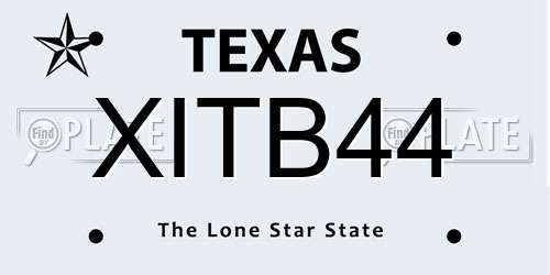 XITB44 Texas License Plate