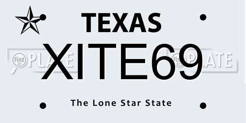 XITE69 Texas License Plate