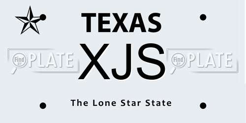 XJS Texas License Plate