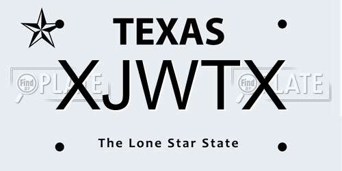 XJWTX Texas License Plate