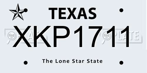 XKP1711 Texas License Plate