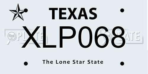 XLP068 Texas License Plate