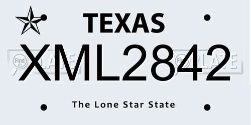 XML2842 Texas License Plate