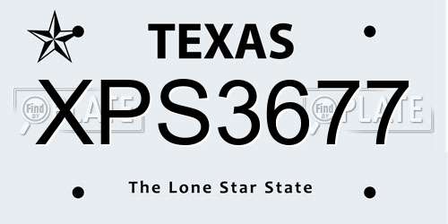 XPS3677 Texas License Plate