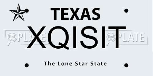 XQISIT Texas License Plate