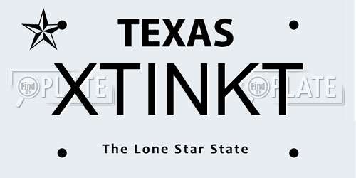 XTINKT Texas License Plate