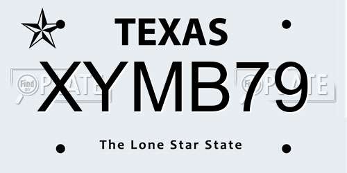 XYMB79 Texas License Plate