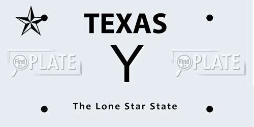 Y Texas License Plate