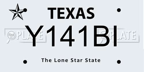 Y141BI Texas License Plate