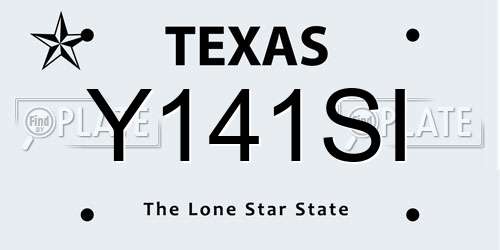 Y141SI Texas License Plate