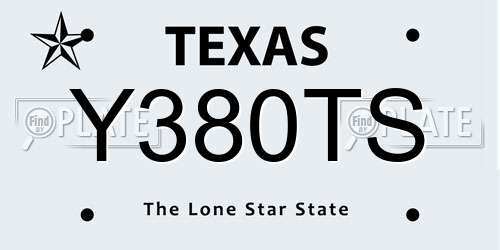 Y380TS Texas License Plate