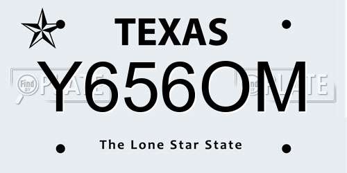 Y656OM Texas License Plate