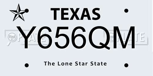 Y656QM Texas License Plate