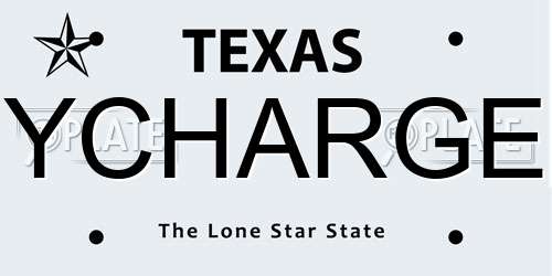 YCHARGE Texas License Plate