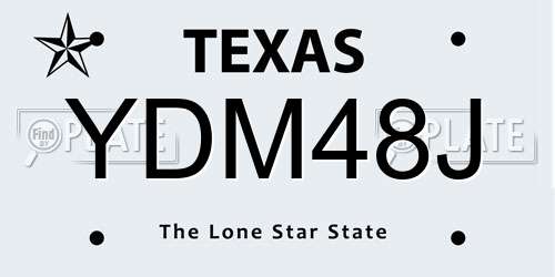 YDM48J Texas License Plate