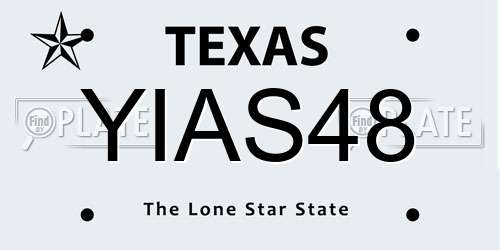 YIAS48 Texas License Plate