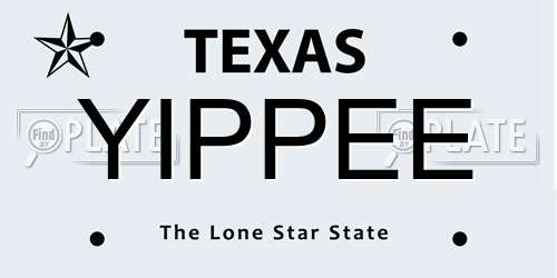 YIPPEE Texas License Plate